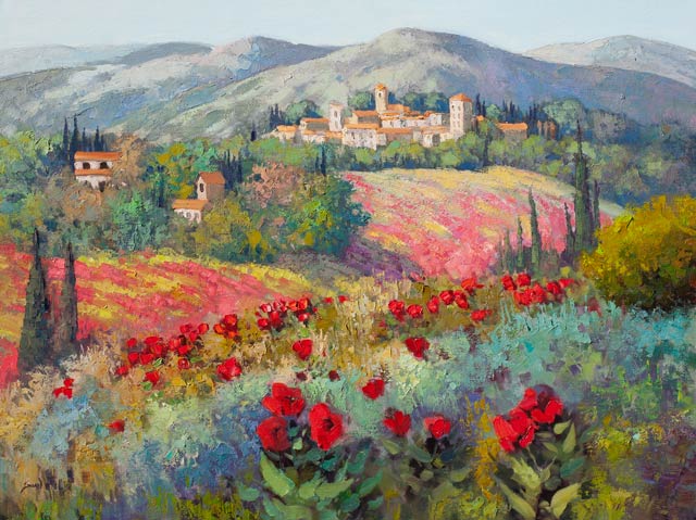 Italian Poppies 36x48 SOLD!