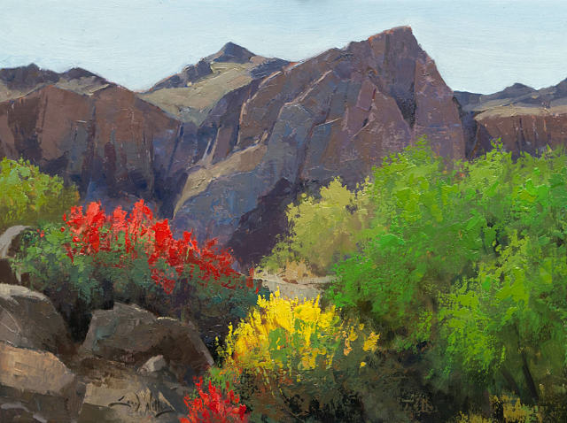 Garden Below The Cliffs 18x24 SOLD!