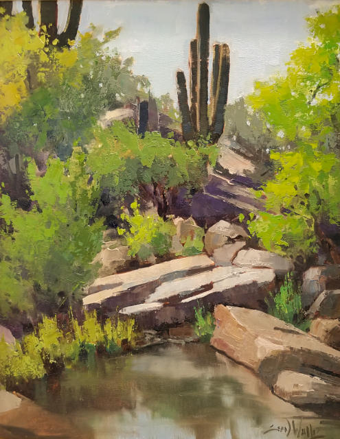 Sabino Dam Plein Air 20x16 SOLD!