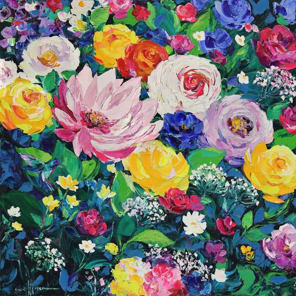 Emerald Enchantment 36x36 SOLD!
