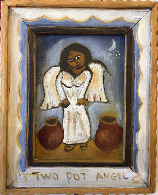 Angel With Two Pots 10x8.5