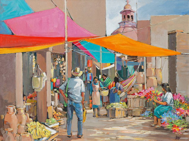 Joby Lamplot, Market Day 30x40 