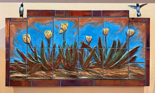 Raku Tulips 23x44