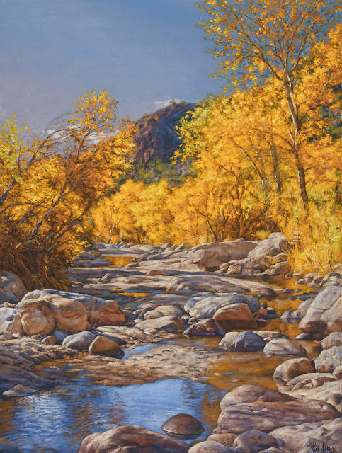 Pools Of Blue And Gold 18x24 SOLD!
