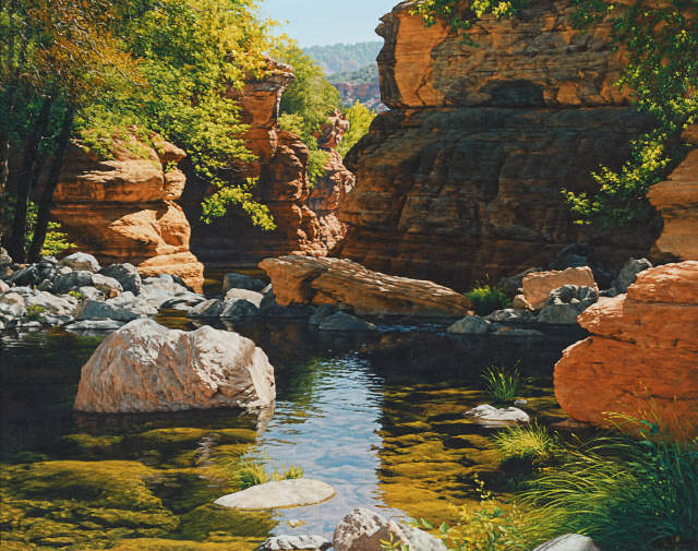 Light On Oak Creek 30x24 1996 SOLD!
