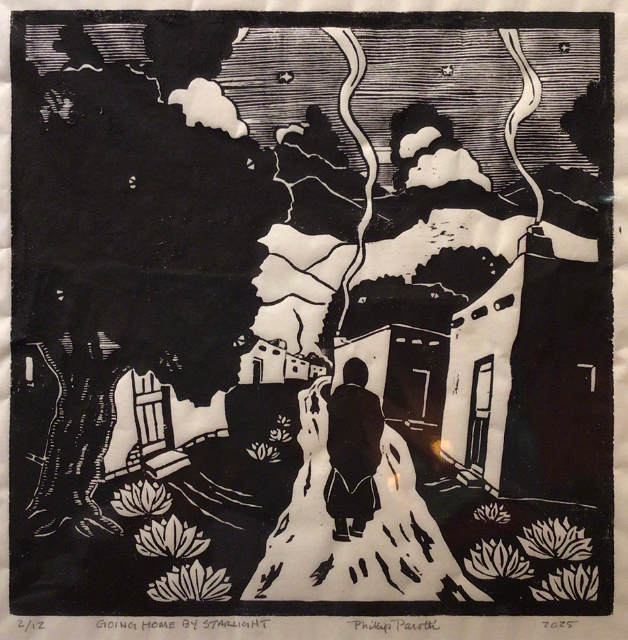 Going Home By Starlight 12 x 11.5