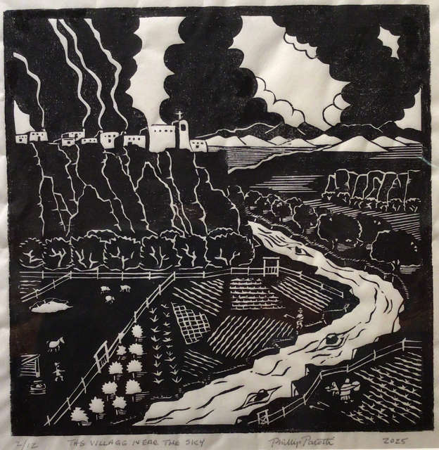 The Village Near The Sky 12 x 11.5