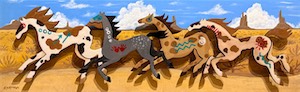 SOLD! Painted Ponies 12x36 