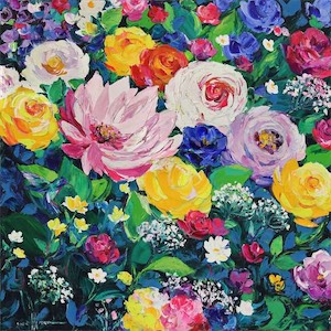 SOLD! Emerald Enchantment 36x36