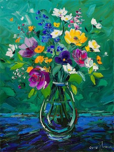 SOLD! Jeweled Tones 18x24