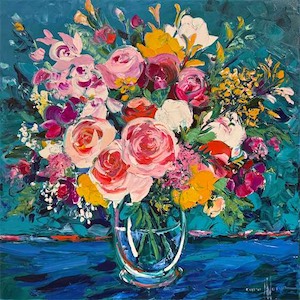 SOLD! Springtime Vase 28x28