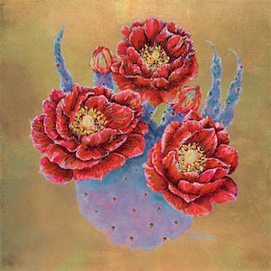 SOLD! Flores De Oro I 12x12