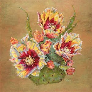 SOLD! Flores De Oro II 12x12