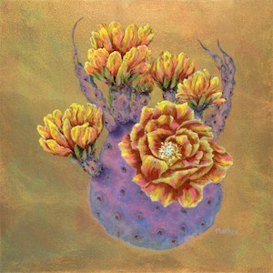 SOLD! Flores De Oro III 12x12