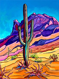 Saguaro Love 12x9