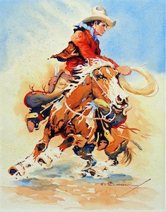 SOLD! Chasin' Strays 14x11 wc