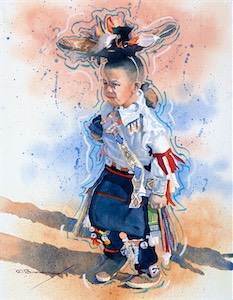 Little Corn Dancer 18X14 wc & ac