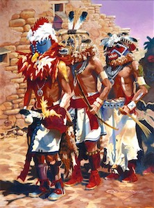 Mixed Kachina Dance 24x18 acrylic