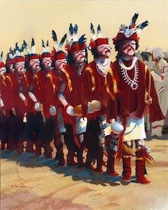 Velvet Shirt Kachina Dance 30x24 acrylic