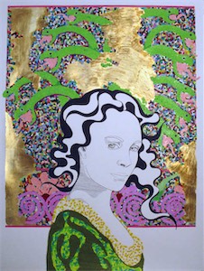 lady in green 34x44