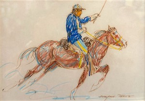 Calvary Charge 5x7 pencil