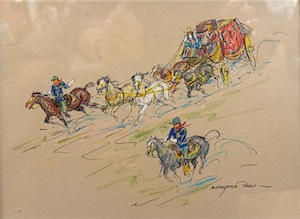 Near Texas Stage Station 8x10 pencil