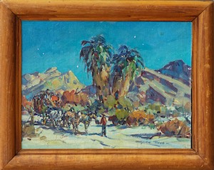 SOLD! Moonlight Stop At Palm Springs 9x12