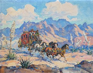  SOLD! Stage From Silver City 16x20