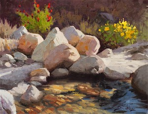 Where Water Meets Rock 14x18