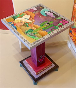 SOLD! Cowgirl Martini Table 16x16x24