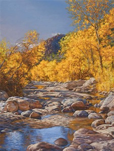 SOLD! Pools Of Blue And Gold 18x24 