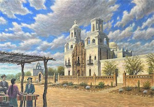 Doug Shelton SOLD! San Xavier Mission 18x24