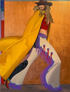 David DeVary, Long Yellow Coat 60x48