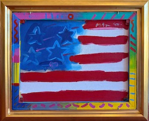 Peter Max, American Flag 1988 24x28
