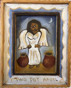 SOLD! Angel With Two Pots 10x8.5