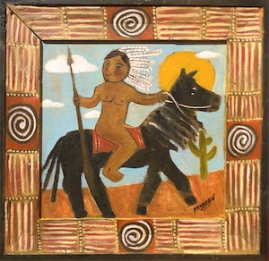 Warrior on Horseback 14x14