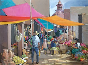 Joby Lamplot, Market Day 30x40