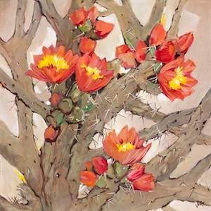 SOLD! Joby Lamplot, Bursting Color 40x40