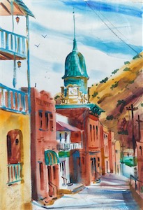 Milton Christianson. Bisbee, Pythion Castle wc 22x15