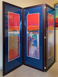 Jack Eggman, Folding Screen3 Sunsets 50x15 each