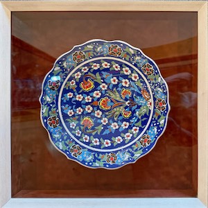 Morad Jasim, Large Floral Enameled Bowl 12 inches