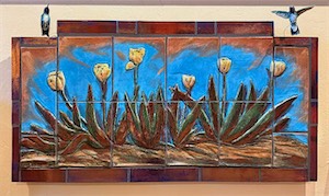 Raku Tulips 23x44