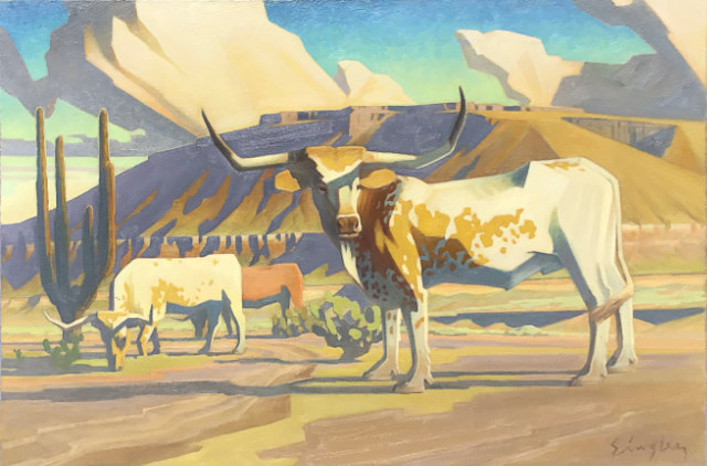 Los Alamos Long Horn 32x48 SOLD!